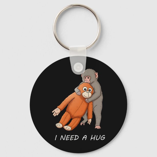 Porte-clés Alone Byby Monkey Punch I Need A Hug Cute Design  (Recto)