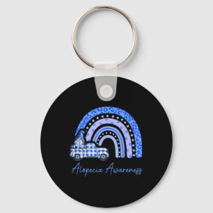 Porte-clés Alopecia Sensibilisation Blue Gnomes Camion Arc-en