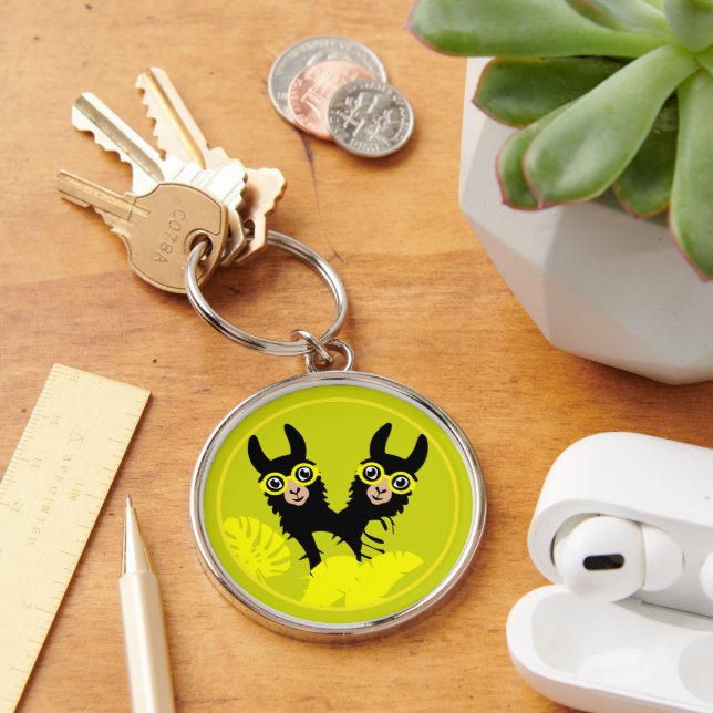 Porte-clés Alpaca llama Twins (Bureau)