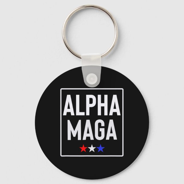 Porte-clés Alpha Mega Trump Conception des élections 2024 (Recto)