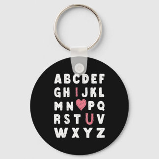 Porte-clés Alphabet Abc Je T'Aime Saint-Valentin Cœur