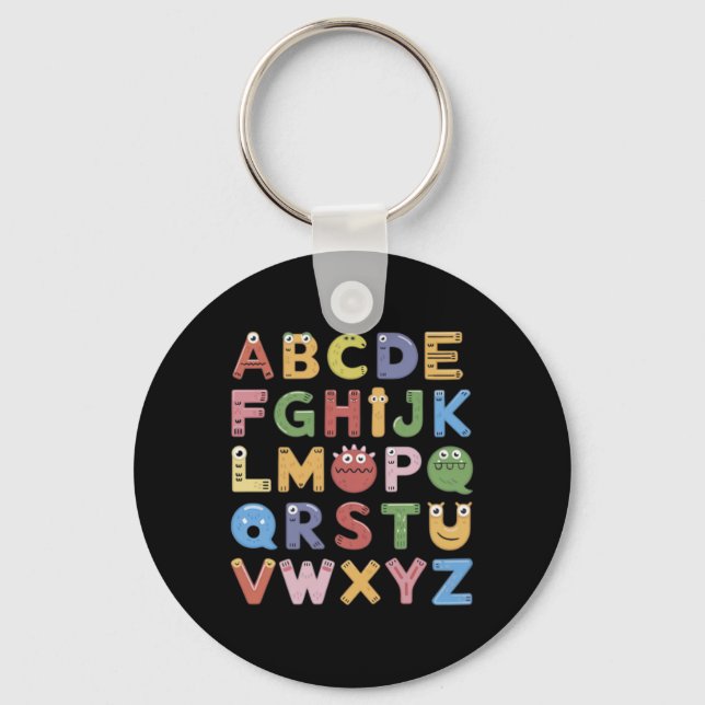 Porte-clés Alphabet des monstres mignons Abc Costume d'Hallow (Recto)