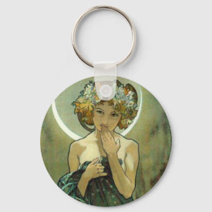 Porte-clés Alphonse Mucha Clair De Lune