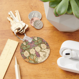 Porte-clés Alphonse Mucha Étoiles Élégantes Art Nouveau Camél