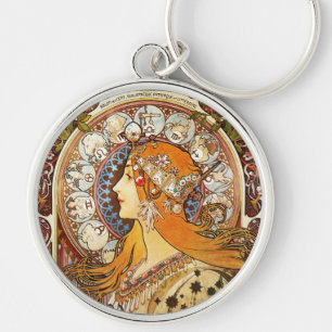 Porte-clés Alphonse Mucha Zodiac