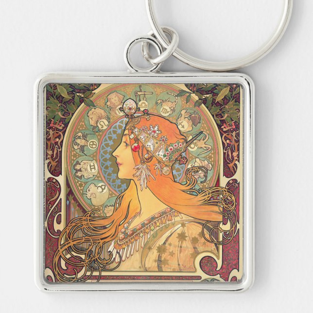 Porte-clés Alphonse Mucha - zodiaque (Devant)