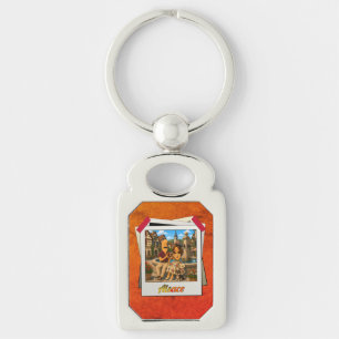 Porte-clés Alsace Kek et Ina - Idée Cadeau