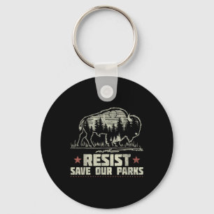 Porte-clés Alt Us National Park Résiste Service Bison Buffalo