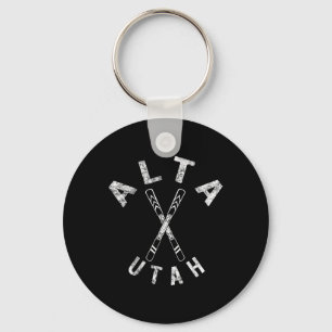 Porte-clés Alta Ski Utah Souvenir Skieur Ski Snowboarding M