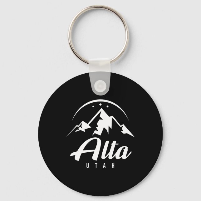 Porte-clés Alta Utah Station de ski Ski Snowboard (Recto)