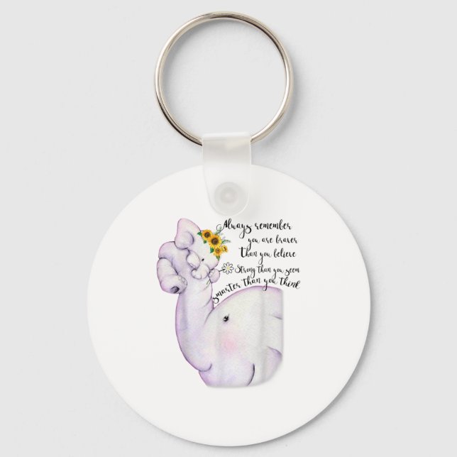 Porte-clés Always Remember You Are Braver Than You Believe Mo (Recto)