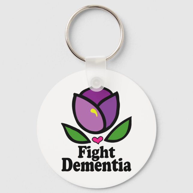 Porte-clés Alzheimer's Disease Fight Dementia Keychain (Recto)