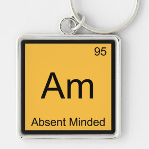 Porte-clés Am - Tee-shirt symbole d'élément de chimie tête en