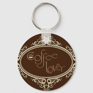 Porte-clés amant fascinant de café