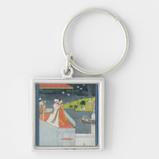 Porte-clés Amants sur une terrasse, c.1780-1800 (Devant)