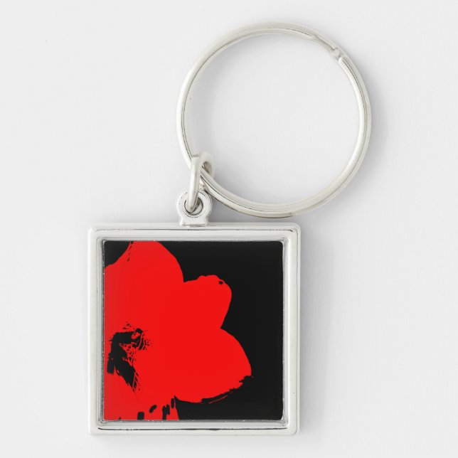 Porte-clés amaryllis rouge (Devant)