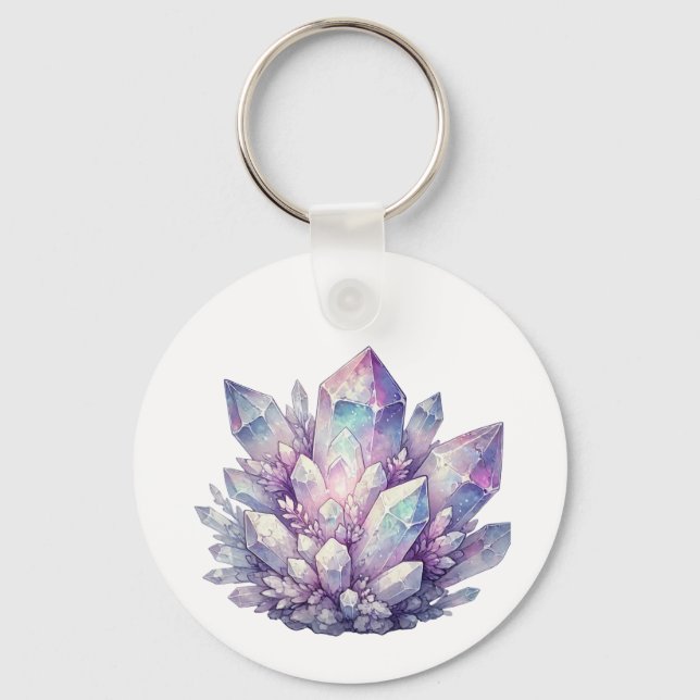 Porte-clés Amas de quartz pastel (Recto)