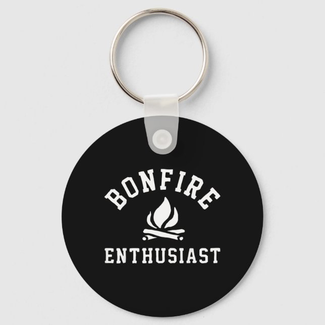Porte-clés Amateur de feu de camp drôle de camping hommes (Recto)
