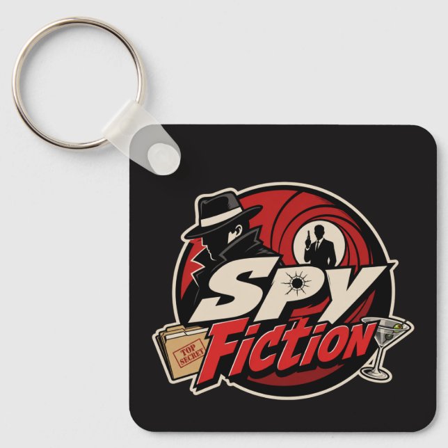 Porte-clés Amateur de fiction d'espionnage (Recto)