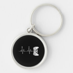 Porte-clés Amateur de jeux vidéo Gamer Heartbeat