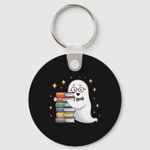 Porte-clés Amateur de livre Halloween Fantôme Professeur Pile