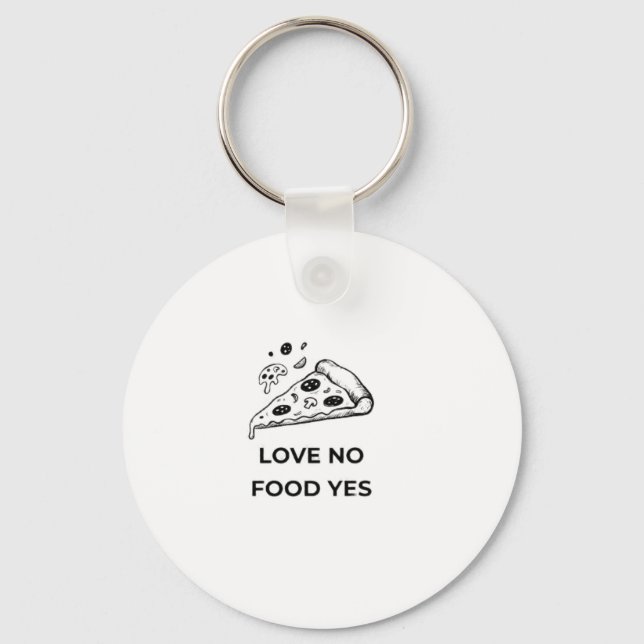 Porte-clés Amateur de Pizza Drôle (Recto)