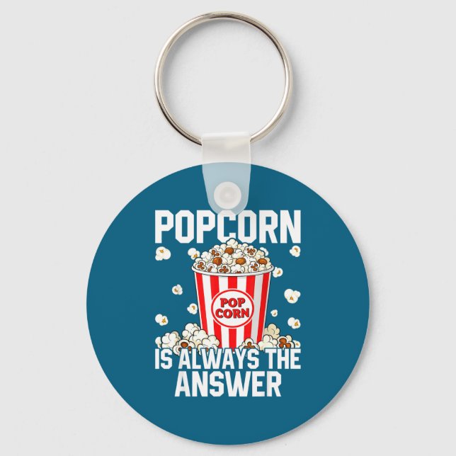 Porte-clés Amateur de pop-corn en costume cool (Recto)