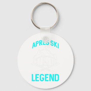 Porte-clés Amateur de ski Funny Skier Apres Légende Ski d'hiv