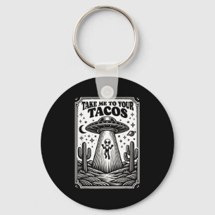 Porte-clés Amateur de tacos extraterrestre Ufo chasse mexicai