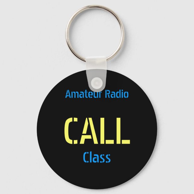 Porte-clés Amateur Radio Callsign Keychain (Recto)
