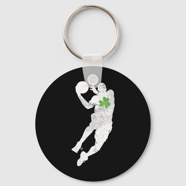 Porte-clés Amateurs de basket-ball Vert Shamrock St patrick f (Recto)