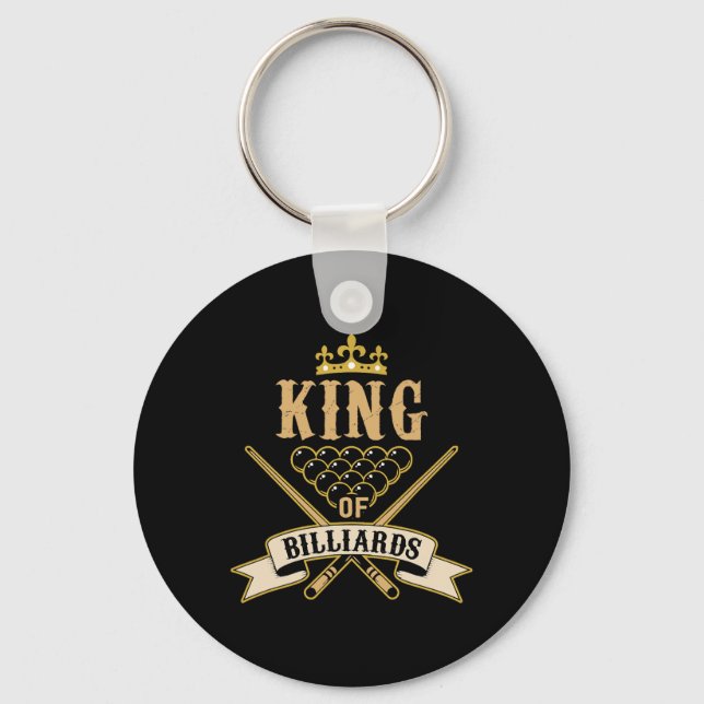 Porte-clés Amateurs De Billard Snooker -King Of Billiards (Recto)