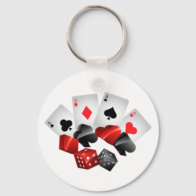 Porte-clés Amateurs de casino de jeu (Recto)