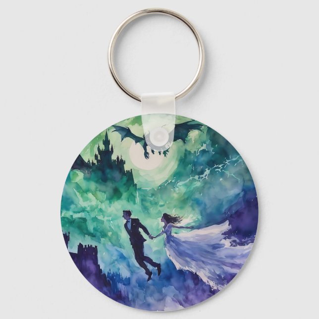 Porte-clés Amateurs de vol - Peinture aquarelle (Recto)