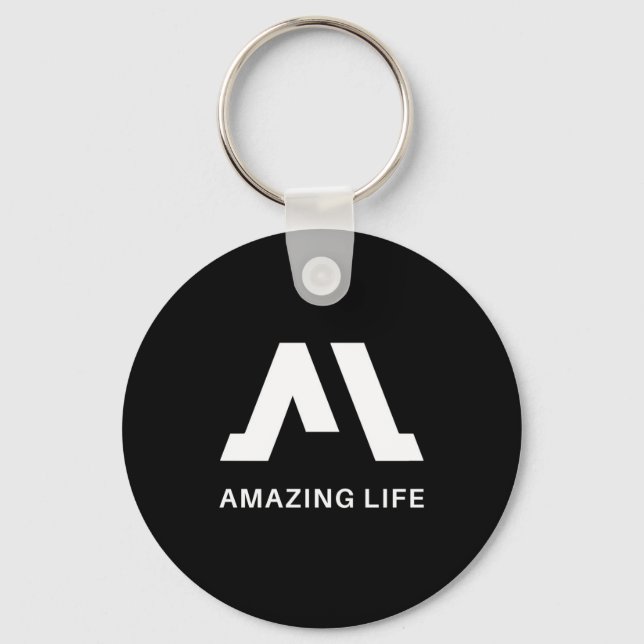 Porte-clés Amazing Life Monochrome A Logo (Recto)