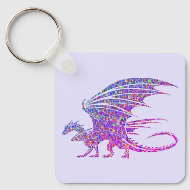 Porte-clés Amazing Mosaic Dragon Purple (Recto)