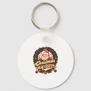 Porte-clés Ambiance de Noël Couronne de Père Noël Cloches