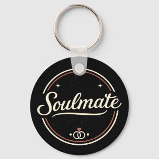 Porte-clés Âme sœur Amour Rétro Minimal (Sombre) Couple Corre