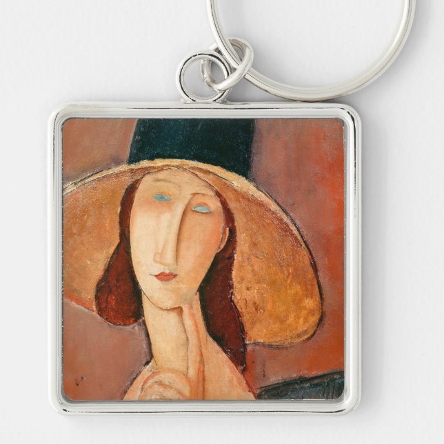 Porte-clés Amedeo Modigliani - Jeanne Hebuterne en grand Casq (Devant)