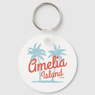 Porte-clés Amelia Island Florida Beach Coral Surf Souvenir