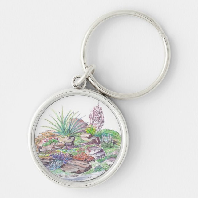 Porte-clés Aménagement alpin de jardin (Devant)