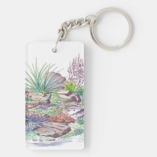 Porte-clés Aménagement alpin de jardin (Dos)