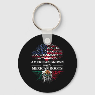 Porte-clés Américain cultivé racines mexicaines amoureux du M