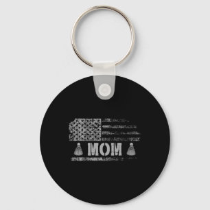 Porte-clés American Badminton Mom Usa Flag Team Badminton