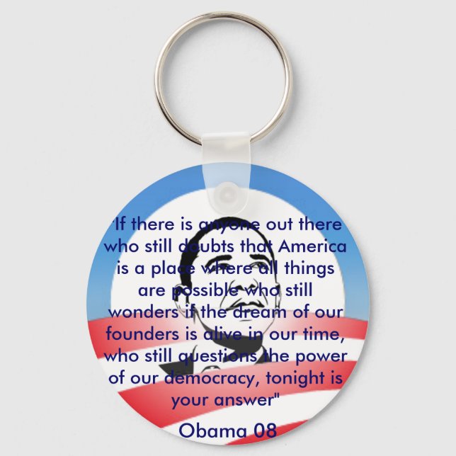 Porte-clés American Dream Obama Keyring RWB (Recto)