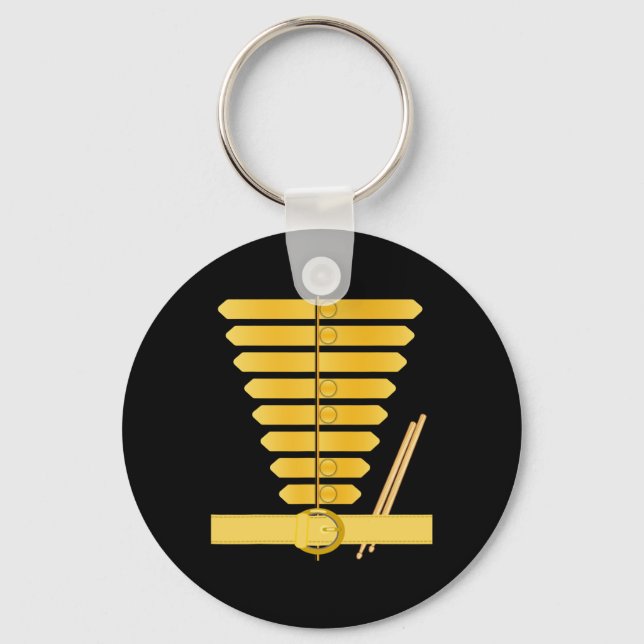 Porte-clés American Drum Major Costume Marching Band Uniforme (Recto)