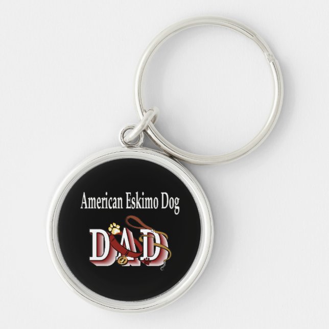 Porte-clés American Eskimo Chien DAD (Devant)