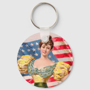 Porte-clés American Flag Lady Liberty Independence