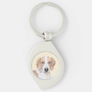 Porte-clés American Foxhound Painting - Joli art original chi