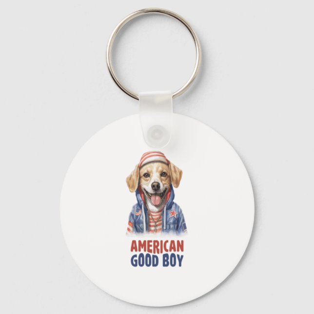 Porte-clés American GoodBoy Dog US Jacket en juillet (Recto)
